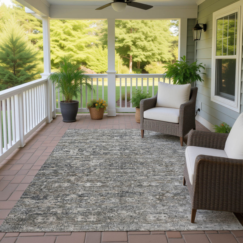 Machine Washable Indoor/Outdoor Chantille ACN2324 Ikat Rug, Rectangle 8' x 10'