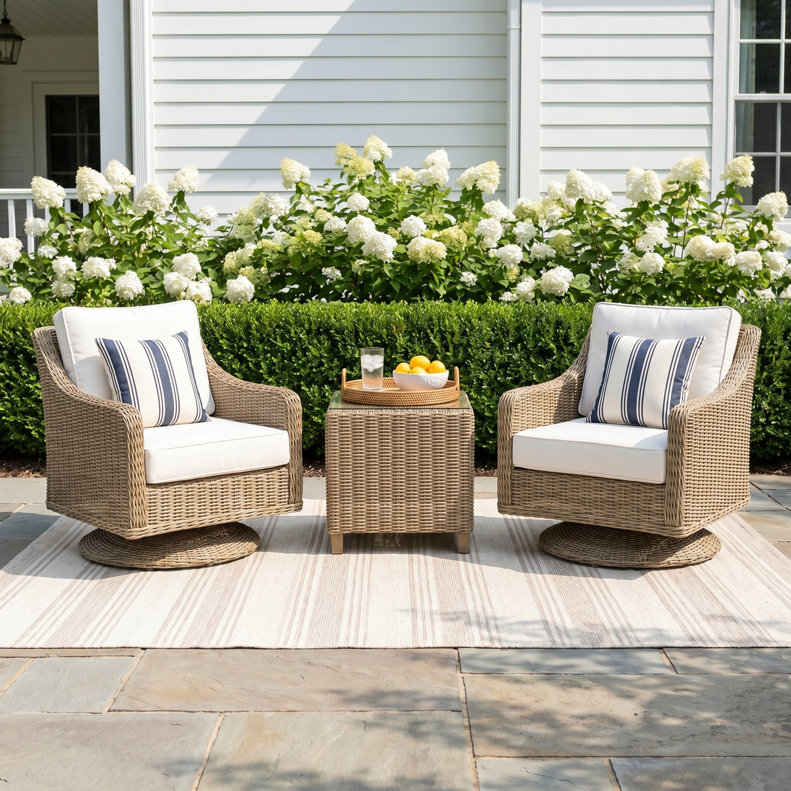 Kells Sunbrella® 2-Person Patio Swivel Seating Group