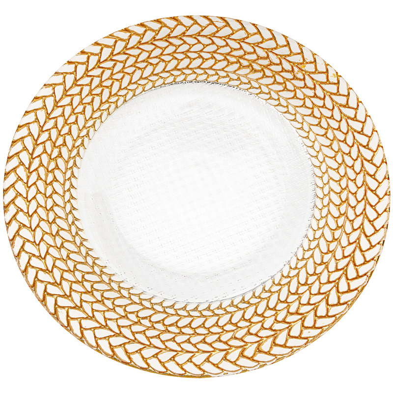 Assiettes rondes en verre