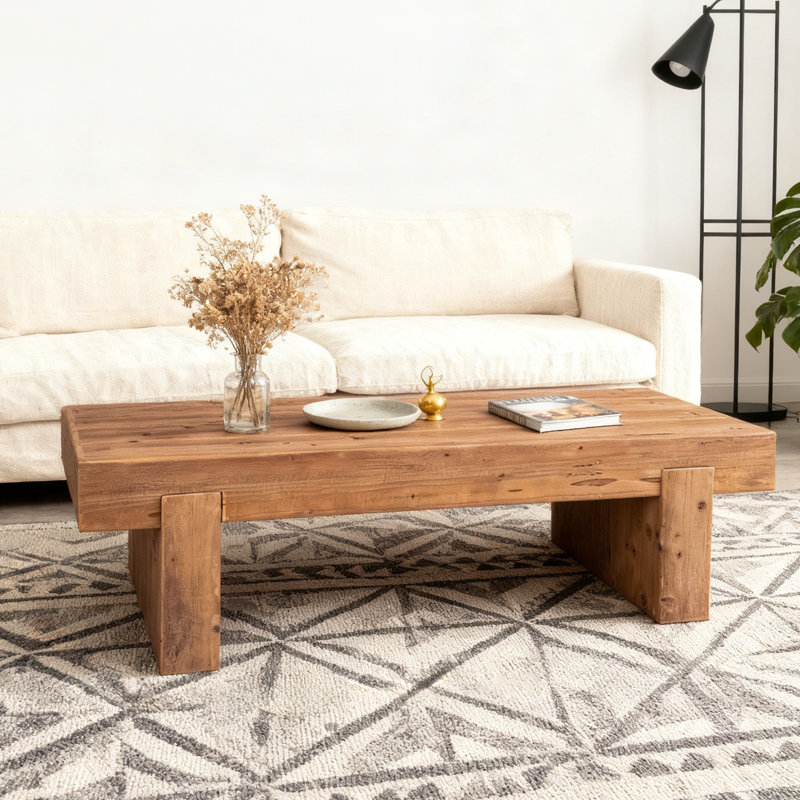 Table basse moderne pour le salon - Fabrication en bois robuste | Idée de cadeau, Brun