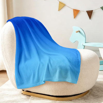 Jeté en flanelle de polaire bleue ultra douce