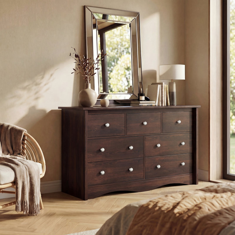 Commode à tiroirs moderne avec ensemble anti-basculement, grande commode en bois pour le rangement de la chambre à coucher ou du salon