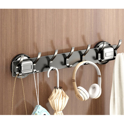 Charmaigne Metal Freestanding 7 - Hook Wall Mounted Coat Rack