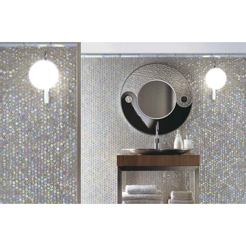 Flax 6/8" Barrels Glass Mosaic