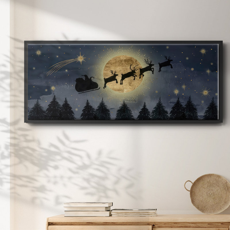 Santas Ride- Framed Canvas, 20" H x 50" W