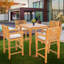 Outdoor 5 - Piece Teak Bistro Set with Cushions
