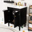 Armoire de meuble-lavabo simple en bois élisabéthe avec lavabo en céramique et rangement couvert-578401122