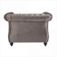 Fauteuil club Chesterfield matte en velours noir mat, siège d'appoint traditionnel pour le salon-1848345828