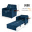 Canapé-lit pour adulte, canapé-lit convertible 3-en-1, table-plateau pliante pratique avec ports de chargement USB et Type-C pour le salon