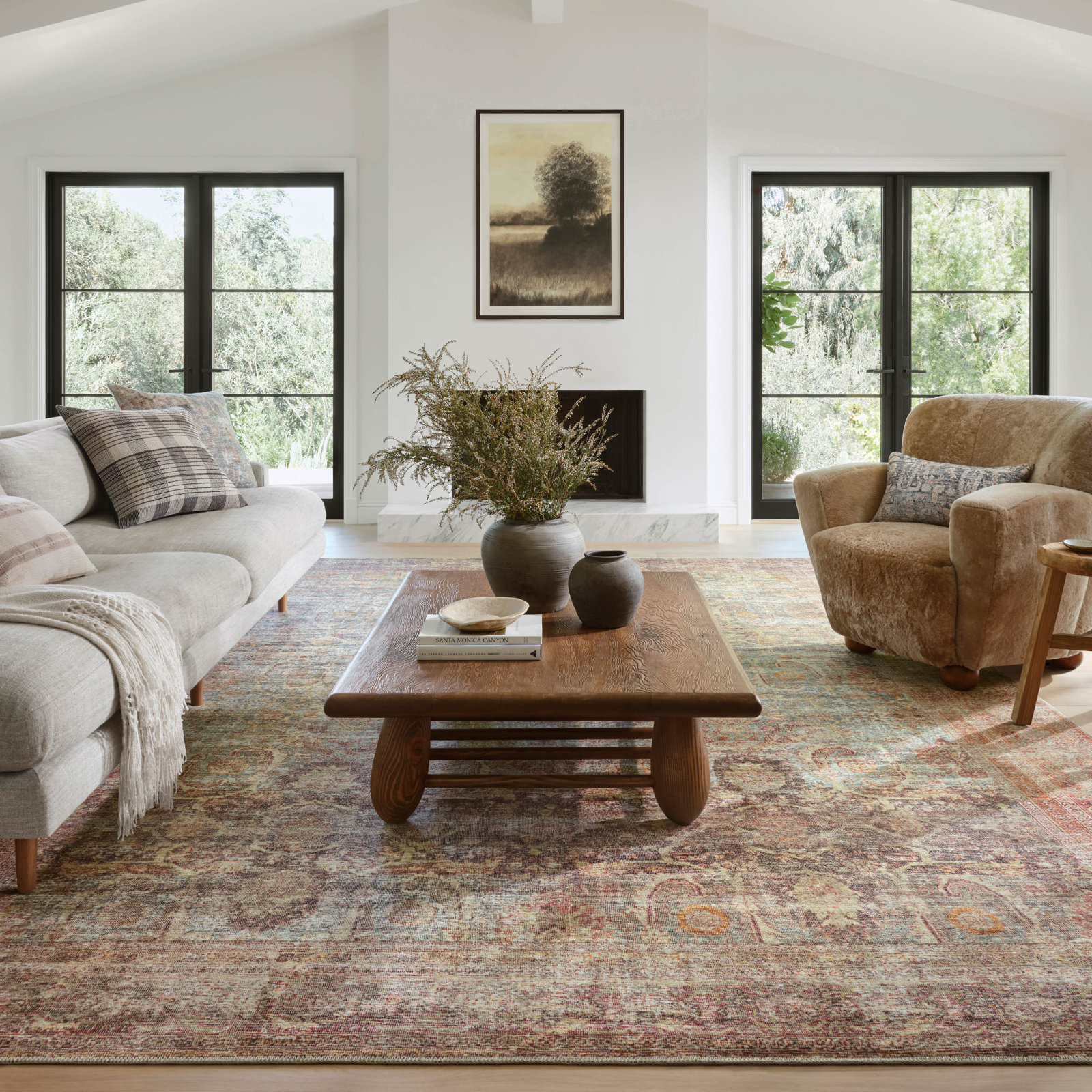 Amber Lewis x Loloi Georgie Jade / Sunset Area Rug, Rectangle 7'6" x 9'6"