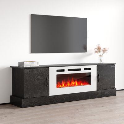 Meuble télé moderne avec foyer électrique 78,7 po Horus