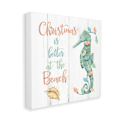 «Christmas Better At Beach Wraraps Canvas» par Deane Beesley sur toile