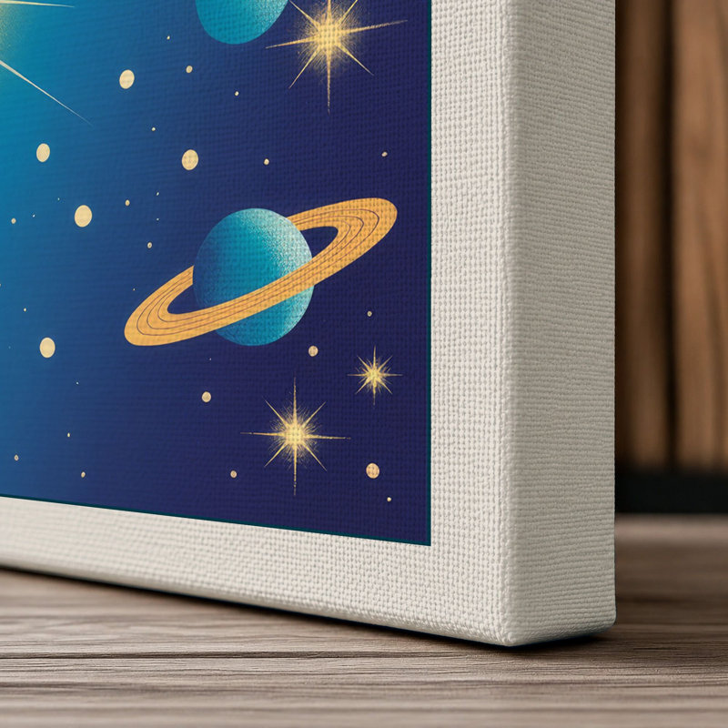 Ascending Through Stars Modern - Wrapped Canvas, Cream Border, 30x20 - 76.2 x 50.8 cm