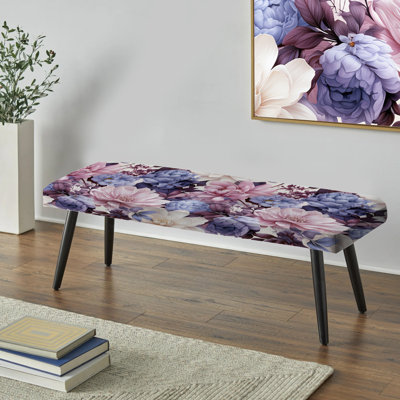 Banc de fleurs bleu et mauve en fleurs de chrysanthème I