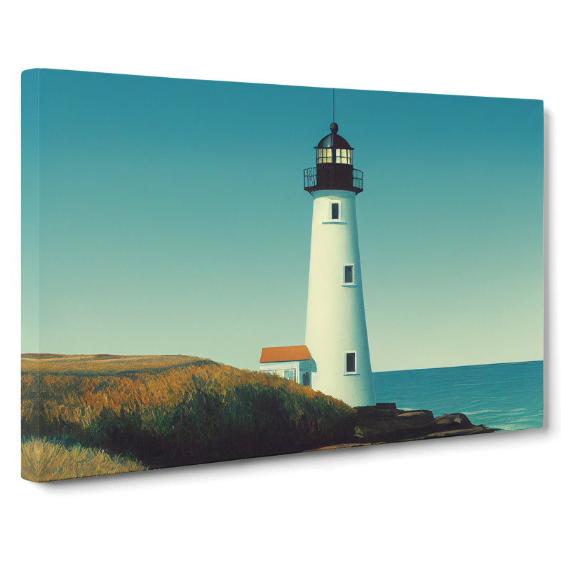 Resplendent Lighthouse - Wrapped Canvas Photograph - Wrapped Canvas, 40cm H x 60cm W x 3cm D