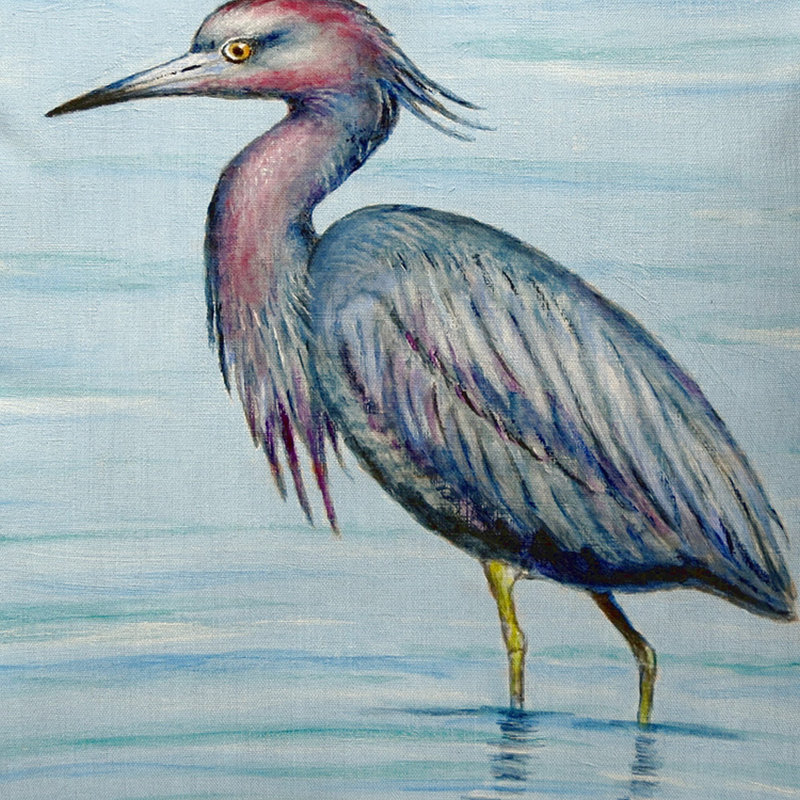 Housse et insert de coussin carré d'extérieur Little Heron, Très grand