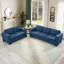 5 places moderne en tissu bleu, accoudoir carré avec porte-gobelet et rangement sous le siège, siège à ressorts spongieux confortable à haute densité rembourré 2 + 3 pour la maison, housses de coussin rembourrées amovibles-1061731550