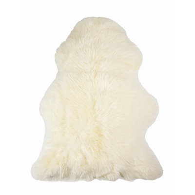 Tapis naturel en peau de mouton Milan Natural Home Decor | 24 pièces | Ivoire | 2 pi x 3 pi