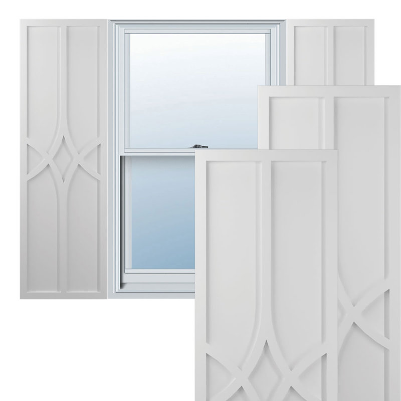 Volets en PVC True Fit, 12", Apprêté, 72"
