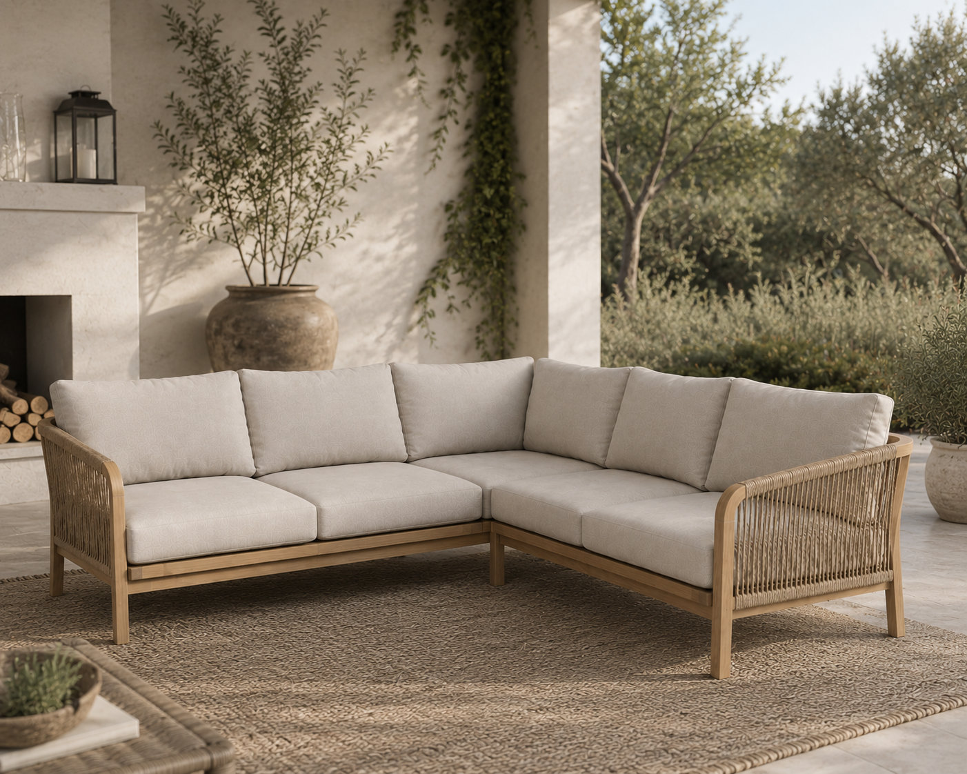 Bowery 5-Person Acacia Patio Seating Group