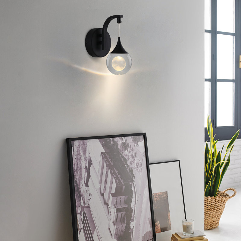 Led Wall Lights Crystal Wall Sconces Black Vanity Lights For Bathroom Black Wall Sconce