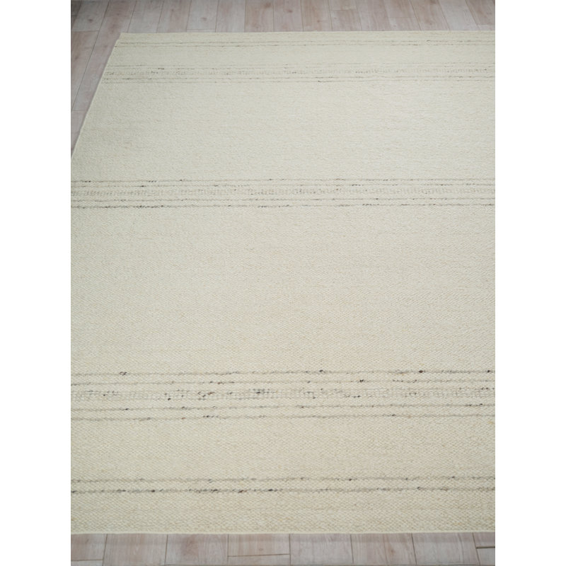 Kokomo Flatweave Wool Area Rug in Beige, Rectangle 10' x 14'