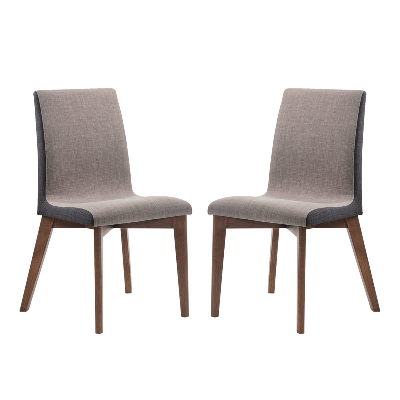 Ensemble de 2 chaises d'appoint rembourrées en tissu