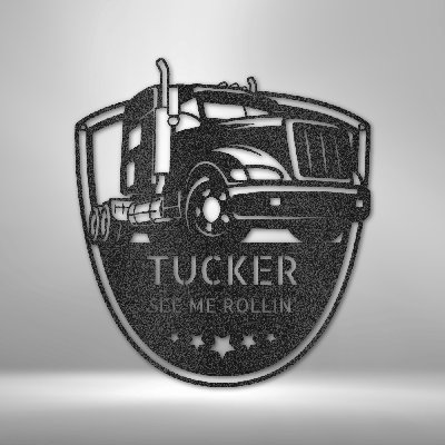 Personalized Trucker 10-4 Roger Monogram Steel Sign Steel Art Wall Metal Decor