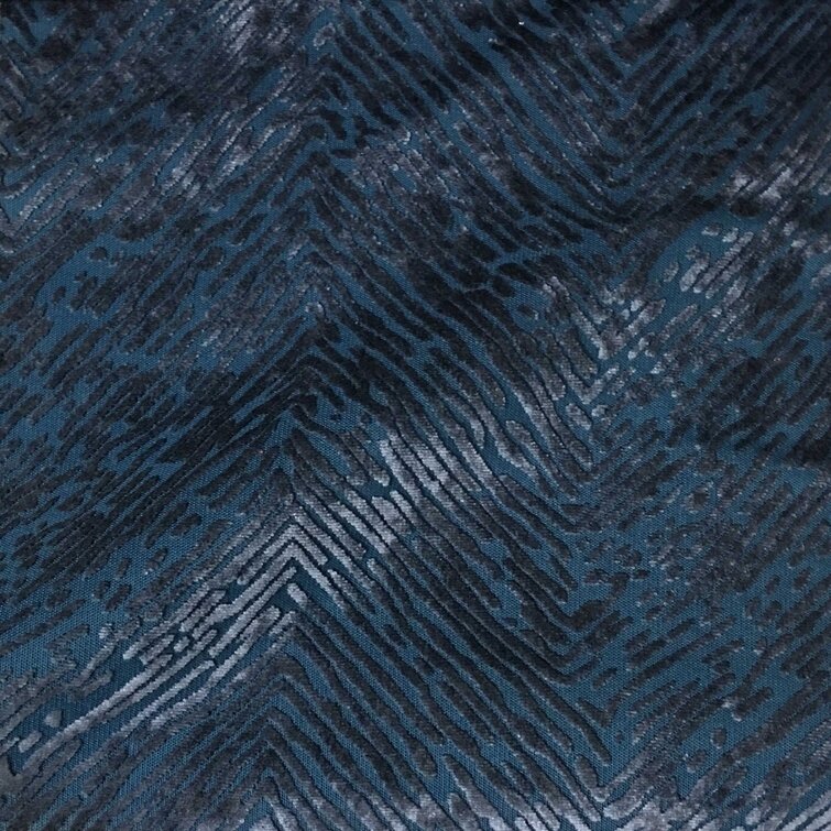 Blue Burnout Velvet Fabric Swatch