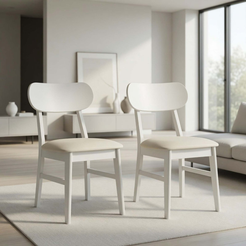 Ensemble de 2 chaises de salle à manger modernes avec support ergonomique