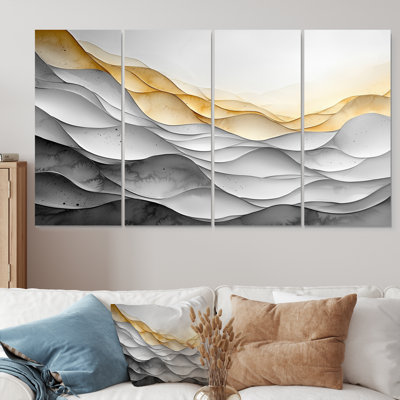 Aurore blanche blanche, vague du temps II - Constructivisme - art mural moderne