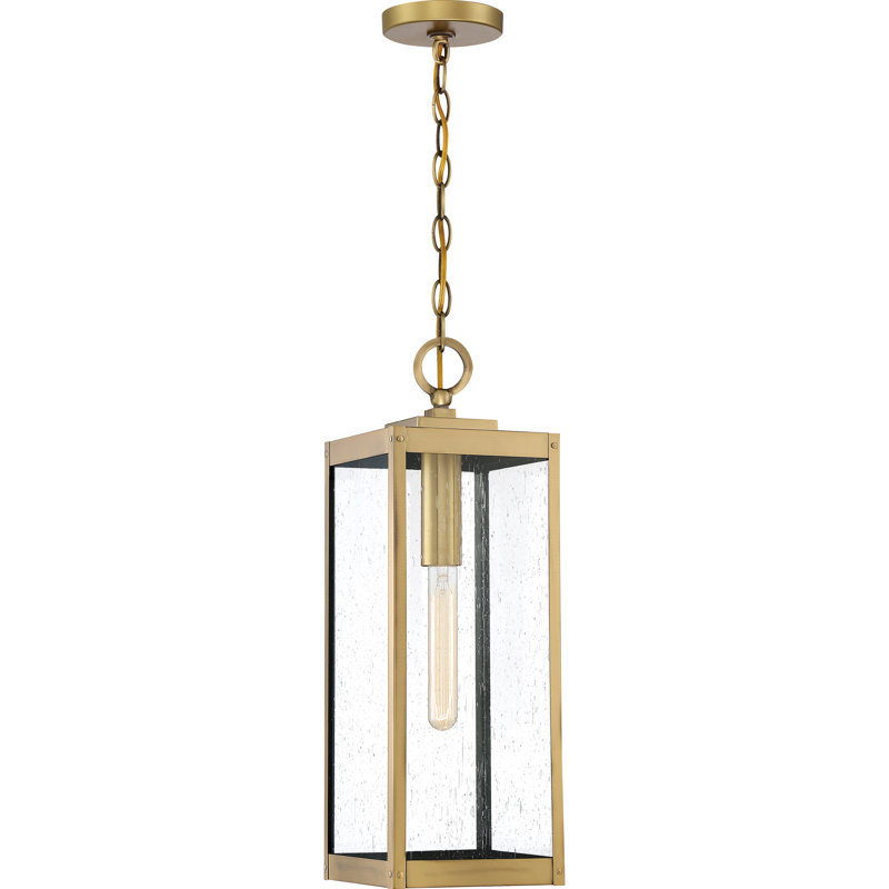 1 - Light Lantern Pendant, Antique Brass