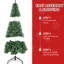 Arbre de Noël artificiel de 8 pi avec 1136 pointes, structure à charnières pour un assemblage rapide, support en métal robuste - idéal pour la décoration de bureau, d'appartement et de fête
