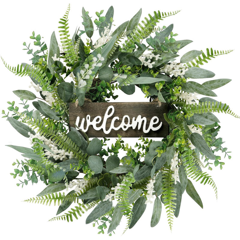 20" Green Artificial Eucalyptus Wreath