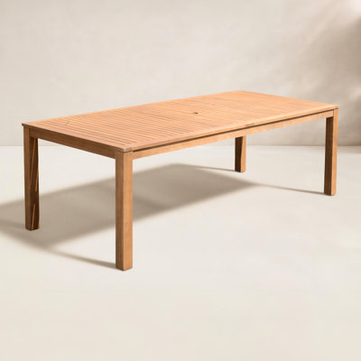 Table de salle à manger d'extérieur en eucalyptus 88 "Alyisa