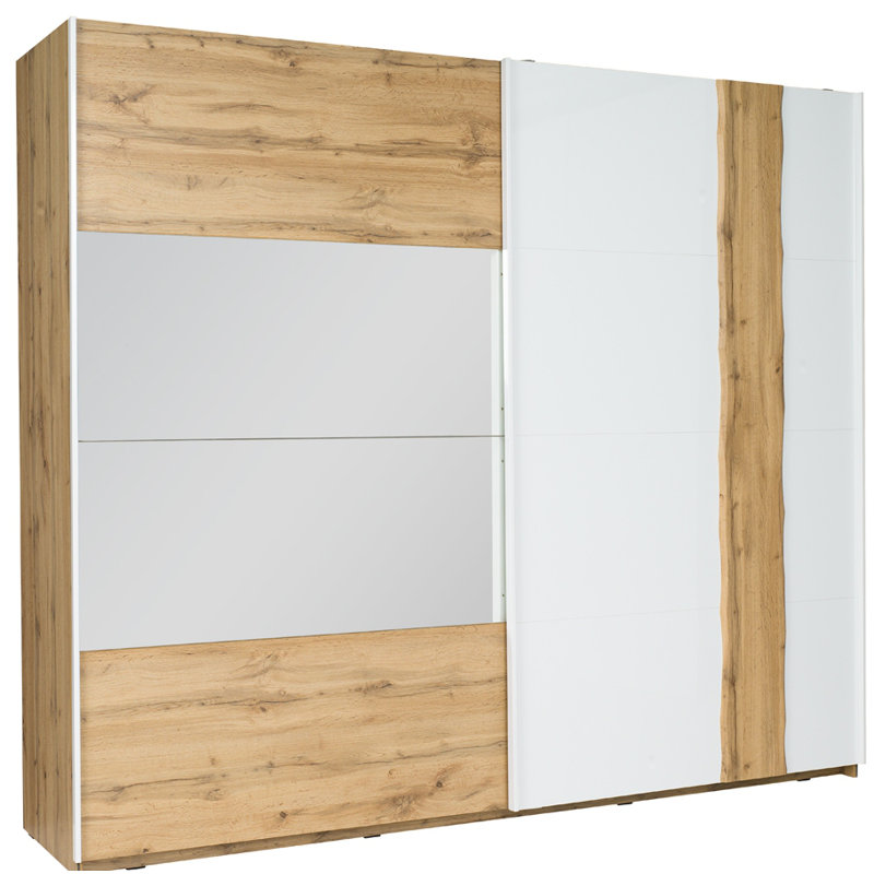 Reade 2 Door Manufactured Wood Wardrobe, H218 x W250 xD66cm