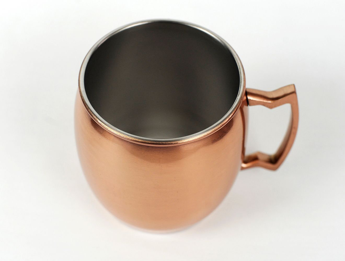 House of Hampton® Hammered Copper And Stainless Steel Mug 16 Oz