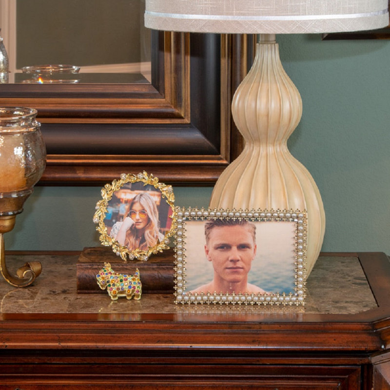 Pearl Metal Picture Frame, Gold, 5" x 7"