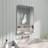 48 In. W X 36 In. H Rectangular Framed Wall Bathroom Vanity Mirror In Gun Grey-277276778-277276768