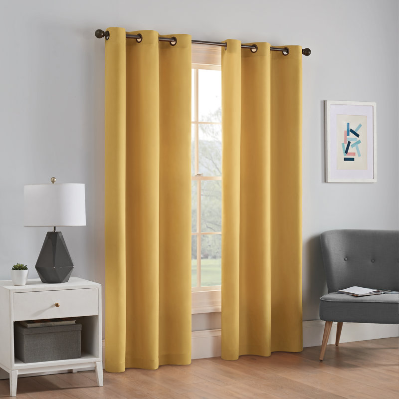 Microfiber Blackout Curtain Single Panel, Brick, 42" W x 63" L