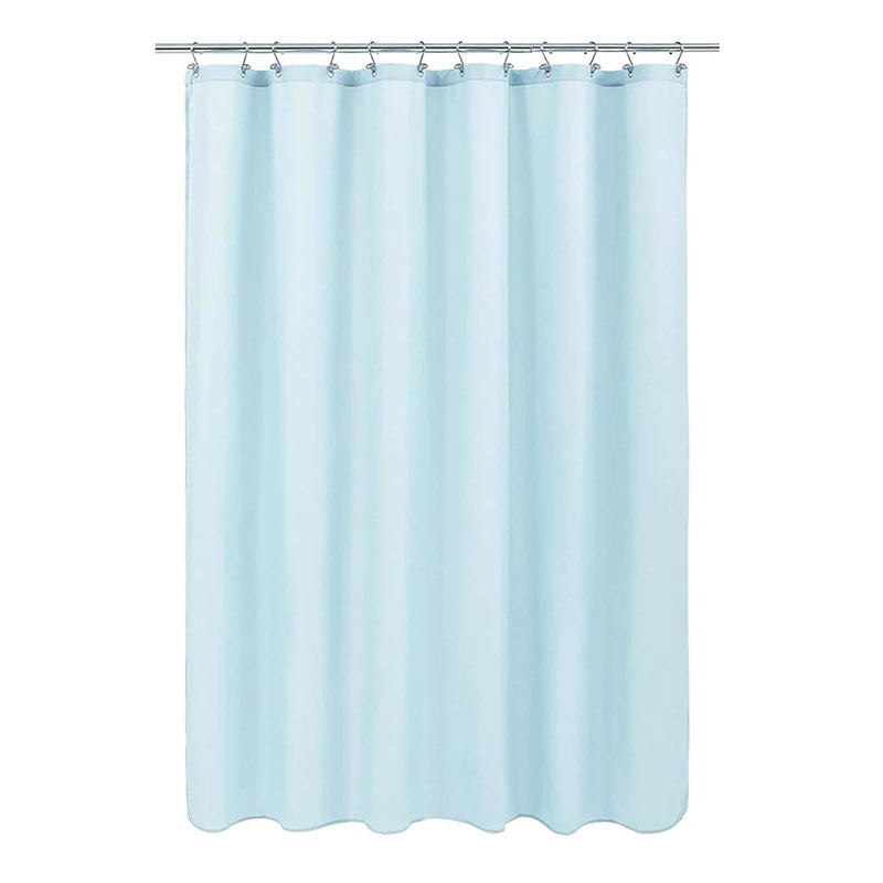 Très longue doublure de rideau de douche imperméable 71 po x 79 po, Bleu clair