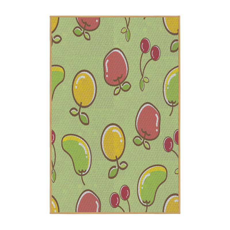 Vert Tapis décoratif, Rectangle 8 pi x 12 pi