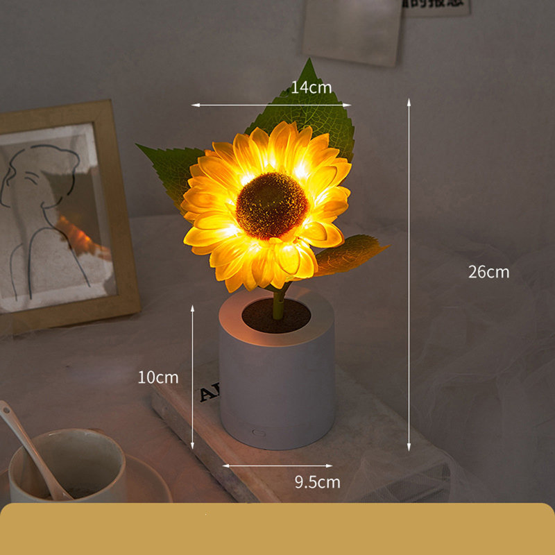 Sunflower Light Women's Gift Sunflower Party Decoration Birthday Sunflower Lamp Wedding Anniversary Romantic Gift