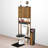 Over The Toilet Storage Cabinet with Double Vented Doors and Open Shelf, Brown and Gray - Elements Collection