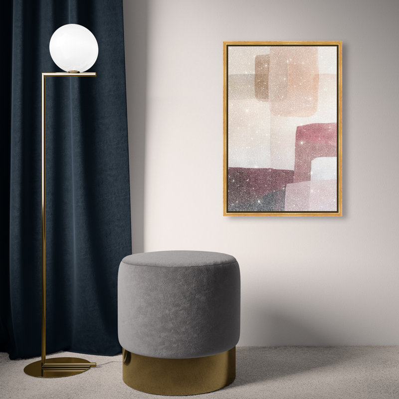 Ruby Dreams I Canvas Abstract Print by Oliver Gal, Black Frame, 10 x 15, 25"H x 17"W, Gold Frame