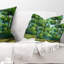 Coussin lombaire paysage jungle avec arbres denses