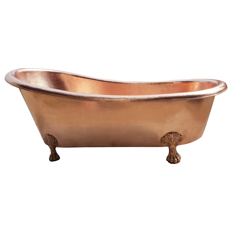 Copper Bathtub 1727mm x 812mm Freestanding Soaking Copper Bathtub