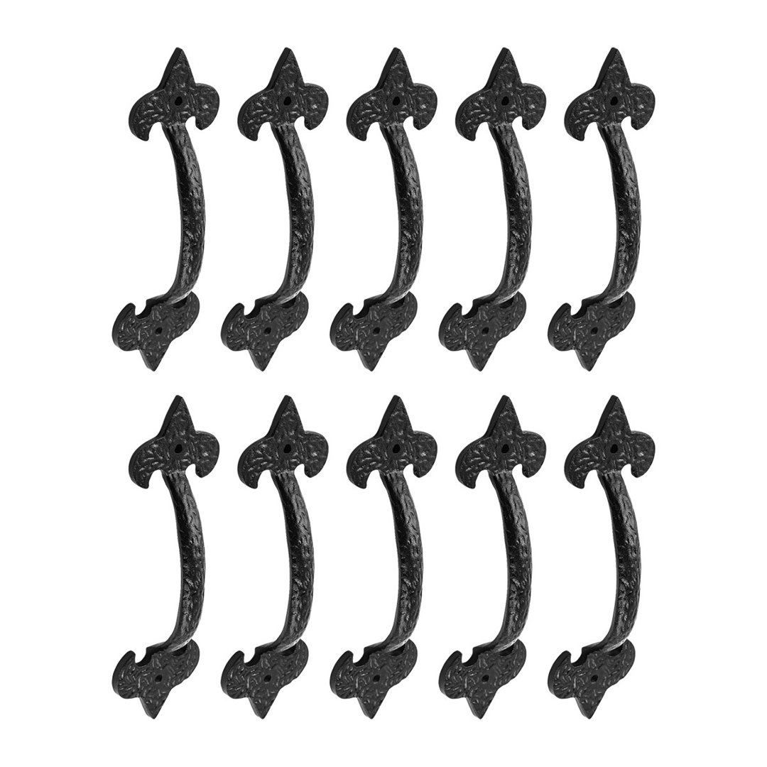 Cast Iron Fleur De Lis Drawer Door Handle 5" Center Arch Pull Multipack (Set of 10) The Renovators Supply Inc.