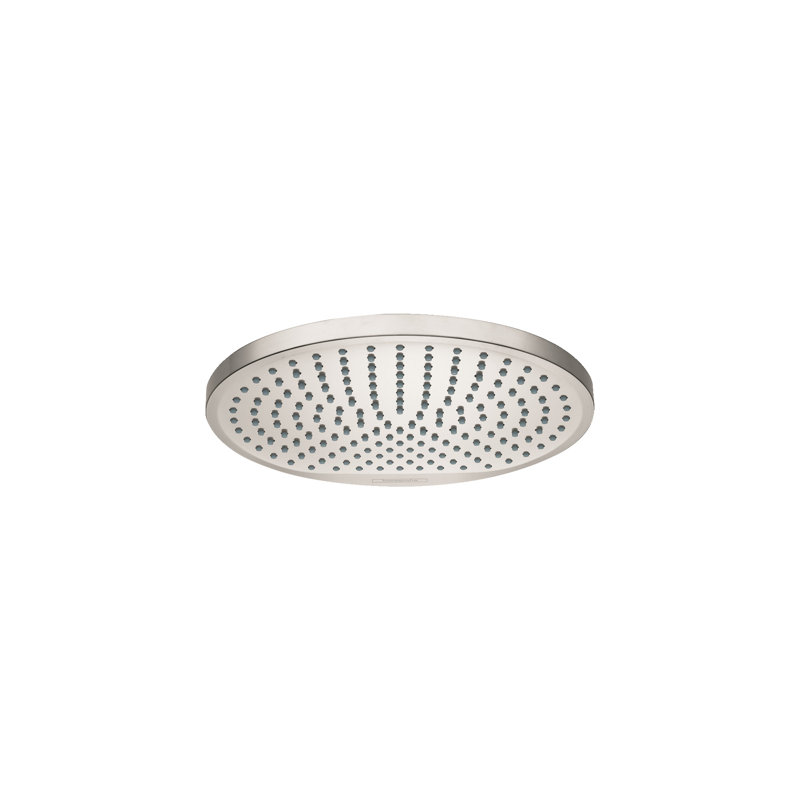 Pomme de douche fixe à 1 jet Hansgrohe Crometta 240, Nickel brossé, 2.5