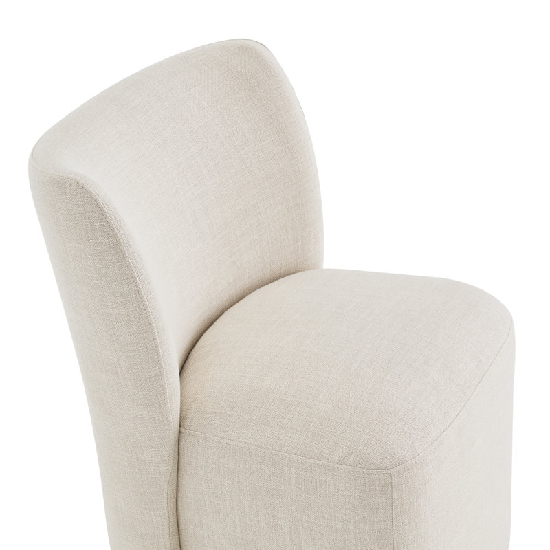 Chaise rembourrée Madie, Lin Performance Effie